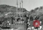 Standbild japanische U-Boote zur Vernichtung vorgesehene Sasebo Bay Japan, 1946, aus Sekunde 52 historischem Filmmaterial Videoclip 65675022265