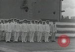 Standbild Inbetriebnahme Zeremonie der japanischen Flugzeugträger Hiryu Yokosuka in Japan, 1940, aus Sekunde 53 historischem Filmmaterial Videoclip 65675022299