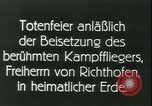 Image of Manfred von Richthofen the Red Baron Berlin Germany, 1925, second 3 stock footage video 65675022369
