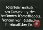 Image of Manfred von Richthofen the Red Baron Berlin Germany, 1925, second 6 stock footage video 65675022369