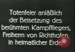 Image of Manfred von Richthofen the Red Baron Berlin Germany, 1925, second 7 stock footage video 65675022369