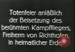 Image of Manfred von Richthofen the Red Baron Berlin Germany, 1925, second 8 stock footage video 65675022369