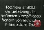 Image of Manfred von Richthofen the Red Baron Berlin Germany, 1925, second 10 stock footage video 65675022369