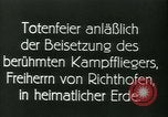 Image of Manfred von Richthofen the Red Baron Berlin Germany, 1925, second 12 stock footage video 65675022369