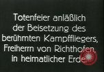 Image of Manfred von Richthofen the Red Baron Berlin Germany, 1925, second 13 stock footage video 65675022369