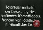 Image of Manfred von Richthofen the Red Baron Berlin Germany, 1925, second 16 stock footage video 65675022369