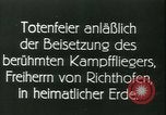 Image of Manfred von Richthofen the Red Baron Berlin Germany, 1925, second 19 stock footage video 65675022369