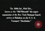 Standbild 369 Infanterie Division 93 Hoboken New Jersey USA, 1919, aus Sekunde 1 historischem Filmmaterial Videoclip 65675022384