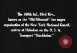 Standbild 369 Infanterie Division 93 Hoboken New Jersey USA, 1919, aus Sekunde 3 historischem Filmmaterial Videoclip 65675022384