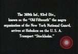 Standbild 369 Infanterie Division 93 Hoboken New Jersey USA, 1919, aus Sekunde 6 historischem Filmmaterial Videoclip 65675022384
