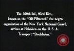 Standbild 369 Infanterie Division 93 Hoboken New Jersey USA, 1919, aus Sekunde 7 historischem Filmmaterial Videoclip 65675022384
