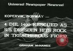 Standbild Der Norddeutsche Lloyd liner SS Dresden Kopervik verkauft Norwegen, 1934, aus Sekunde 5 historischem Filmmaterial Videoclip 65675022422