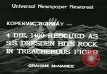 Standbild Der Norddeutsche Lloyd liner SS Dresden Kopervik verkauft Norwegen, 1934, aus Sekunde 7 historischem Filmmaterial Videoclip 65675022422