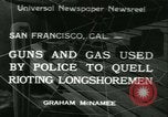 Image of Longshoremen strike San Francisco California USA, 1934, second 1 stock footage video 65675022429