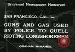 Image of Longshoremen strike San Francisco California USA, 1934, second 3 stock footage video 65675022429