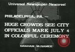 Image of Independence Day ceremony Philadelphia Pennsylvania USA, 1934, second 1 stock footage video 65675022431