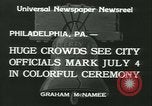 Image of Independence Day ceremony Philadelphia Pennsylvania USA, 1934, second 4 stock footage video 65675022431