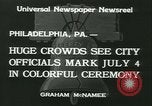 Image of Independence Day ceremony Philadelphia Pennsylvania USA, 1934, second 7 stock footage video 65675022431