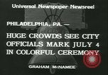 Image of Independence Day ceremony Philadelphia Pennsylvania USA, 1934, second 9 stock footage video 65675022431