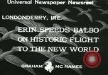 Standbild Der Balbo Flotte Londonderry Irland Lough Foyle, 1933, aus Sekunde 8 historischem Filmmaterial Videoclip 65675022444