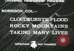 Standbild Überschwemmungen und Cyclone Morrison Colorado USA, 1933, aus Sekunde 5 historischem Filmmaterial Videoclip 65675022445