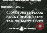 Standbild Überschwemmungen und Cyclone Morrison Colorado USA, 1933, aus Sekunde 6 historischem Filmmaterial Videoclip 65675022445