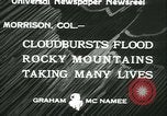 Standbild Überschwemmungen und Cyclone Morrison Colorado USA, 1933, aus Sekunde 10 historischem Filmmaterial Videoclip 65675022445