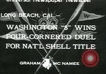 Image of University of Washington Husky crew team versus Yale crew California United States USA, 1933, second 1 stock footage video 65675022448