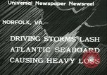 Standbild storm Wimpern Atlantikküste Norfolk Virginia USA, 1933, aus Sekunde 4 historischem Filmmaterial Videoclip 65675022451