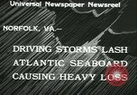 Standbild storm Wimpern Atlantikküste Norfolk Virginia USA, 1933, aus Sekunde 5 historischem Filmmaterial Videoclip 65675022451