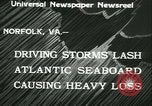 Standbild storm Wimpern Atlantikküste Norfolk Virginia USA, 1933, aus Sekunde 7 historischem Filmmaterial Videoclip 65675022451