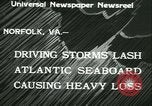 Standbild storm Wimpern Atlantikküste Norfolk Virginia USA, 1933, aus Sekunde 9 historischem Filmmaterial Videoclip 65675022451