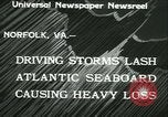 Standbild storm Wimpern Atlantikküste Norfolk Virginia USA, 1933, aus Sekunde 10 historischem Filmmaterial Videoclip 65675022451