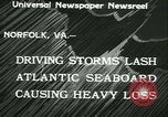 Standbild storm Wimpern Atlantikküste Norfolk Virginia USA, 1933, aus Sekunde 11 historischem Filmmaterial Videoclip 65675022451