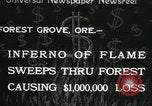 Standbild Forest Fire Forest Grove Oregon USA, 1933, aus Sekunde 1 historischem Filmmaterial Videoclip 65675022456