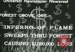 Standbild Forest Fire Forest Grove Oregon USA, 1933, aus Sekunde 3 historischem Filmmaterial Videoclip 65675022456