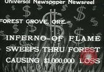 Standbild Forest Fire Forest Grove Oregon USA, 1933, aus Sekunde 6 historischem Filmmaterial Videoclip 65675022456