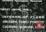 Standbild Forest Fire Forest Grove Oregon USA, 1933, aus Sekunde 8 historischem Filmmaterial Videoclip 65675022456