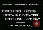 Image célébration du 150e anniversaire de naissance de la ville Los Angeles California USA, 1931, de la seconde 1 séquences d'archives historiques vidéo 65675022461