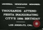 Image célébration du 150e anniversaire de naissance de la ville Los Angeles California USA, 1931, de la seconde 3 séquences d'archives historiques vidéo 65675022461