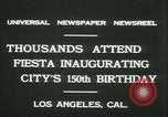 Image célébration du 150e anniversaire de naissance de la ville Los Angeles California USA, 1931, de la seconde 5 séquences d'archives historiques vidéo 65675022461