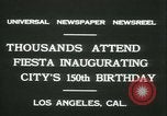 Image célébration du 150e anniversaire de naissance de la ville Los Angeles California USA, 1931, de la seconde 6 séquences d'archives historiques vidéo 65675022461