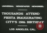 Image célébration du 150e anniversaire de naissance de la ville Los Angeles California USA, 1931, de la seconde 8 séquences d'archives historiques vidéo 65675022461