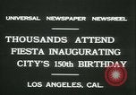 Image célébration du 150e anniversaire de naissance de la ville Los Angeles California USA, 1931, de la seconde 11 séquences d'archives historiques vidéo 65675022461