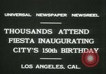 Image célébration du 150e anniversaire de naissance de la ville Los Angeles California USA, 1931, de la seconde 12 séquences d'archives historiques vidéo 65675022461
