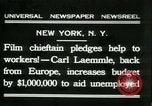 Standbild Hollywood Film Magnat Carl Laemmle an Bord des Schiffes Europa New York City USA, 1931, aus Sekunde 1 historischem Filmmaterial Videoclip 65675022464