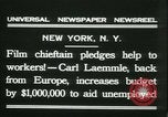 Standbild Hollywood Film Magnat Carl Laemmle an Bord des Schiffes Europa New York City USA, 1931, aus Sekunde 5 historischem Filmmaterial Videoclip 65675022464