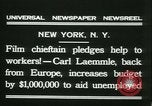 Standbild Hollywood Film Magnat Carl Laemmle an Bord des Schiffes Europa New York City USA, 1931, aus Sekunde 7 historischem Filmmaterial Videoclip 65675022464