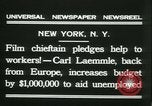Standbild Hollywood Film Magnat Carl Laemmle an Bord des Schiffes Europa New York City USA, 1931, aus Sekunde 12 historischem Filmmaterial Videoclip 65675022464