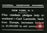 Standbild Hollywood Film Magnat Carl Laemmle an Bord des Schiffes Europa New York City USA, 1931, aus Sekunde 13 historischem Filmmaterial Videoclip 65675022464